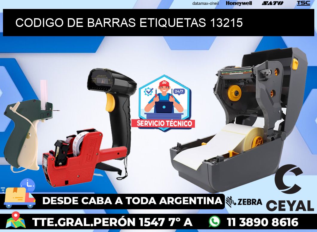 CODIGO DE BARRAS ETIQUETAS 13215