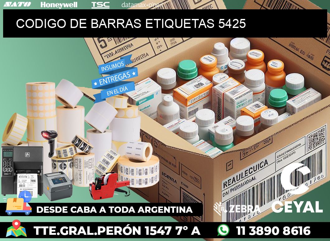 CODIGO DE BARRAS ETIQUETAS 5425