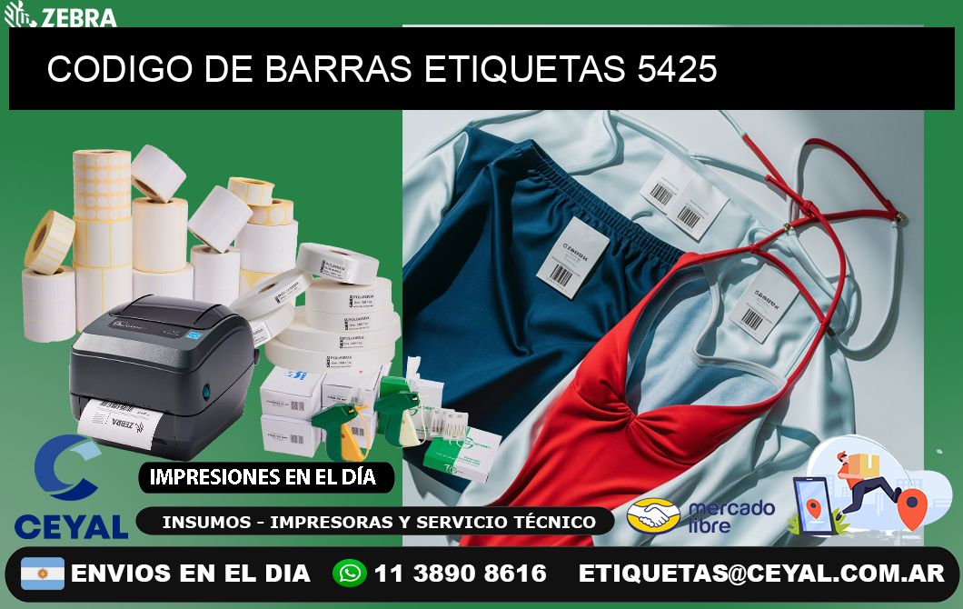 CODIGO DE BARRAS ETIQUETAS 5425