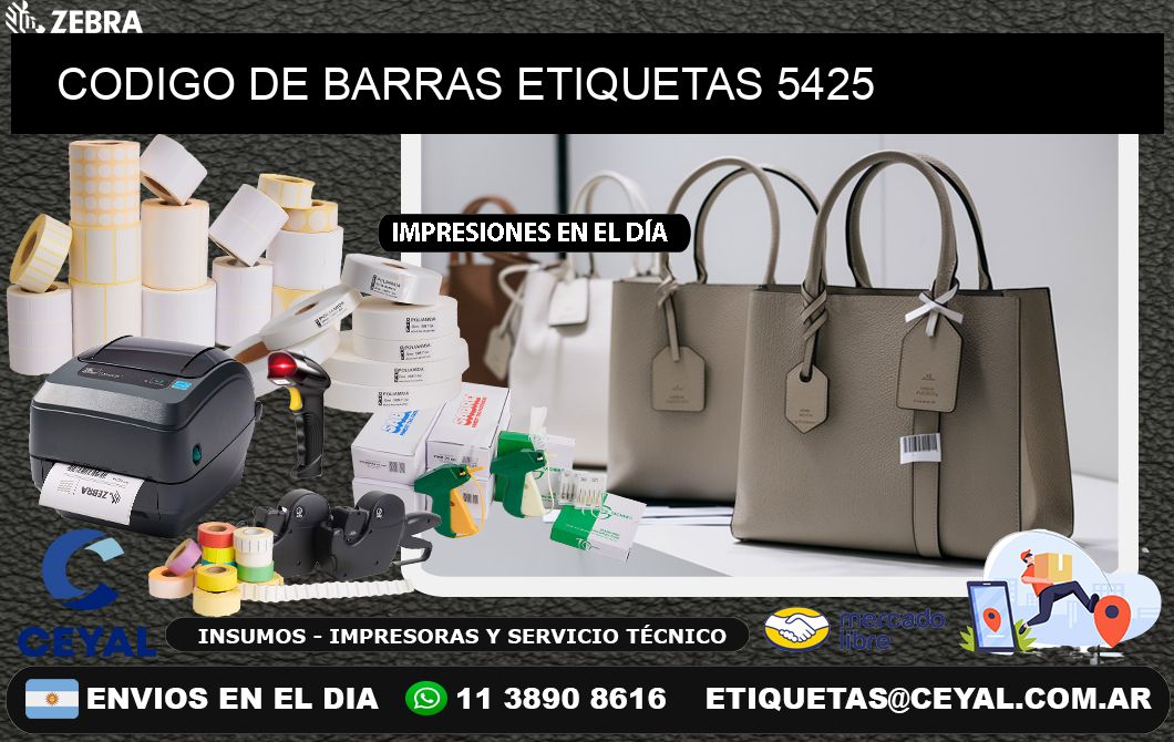 CODIGO DE BARRAS ETIQUETAS 5425