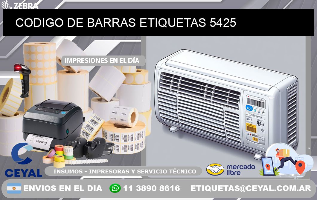 CODIGO DE BARRAS ETIQUETAS 5425
