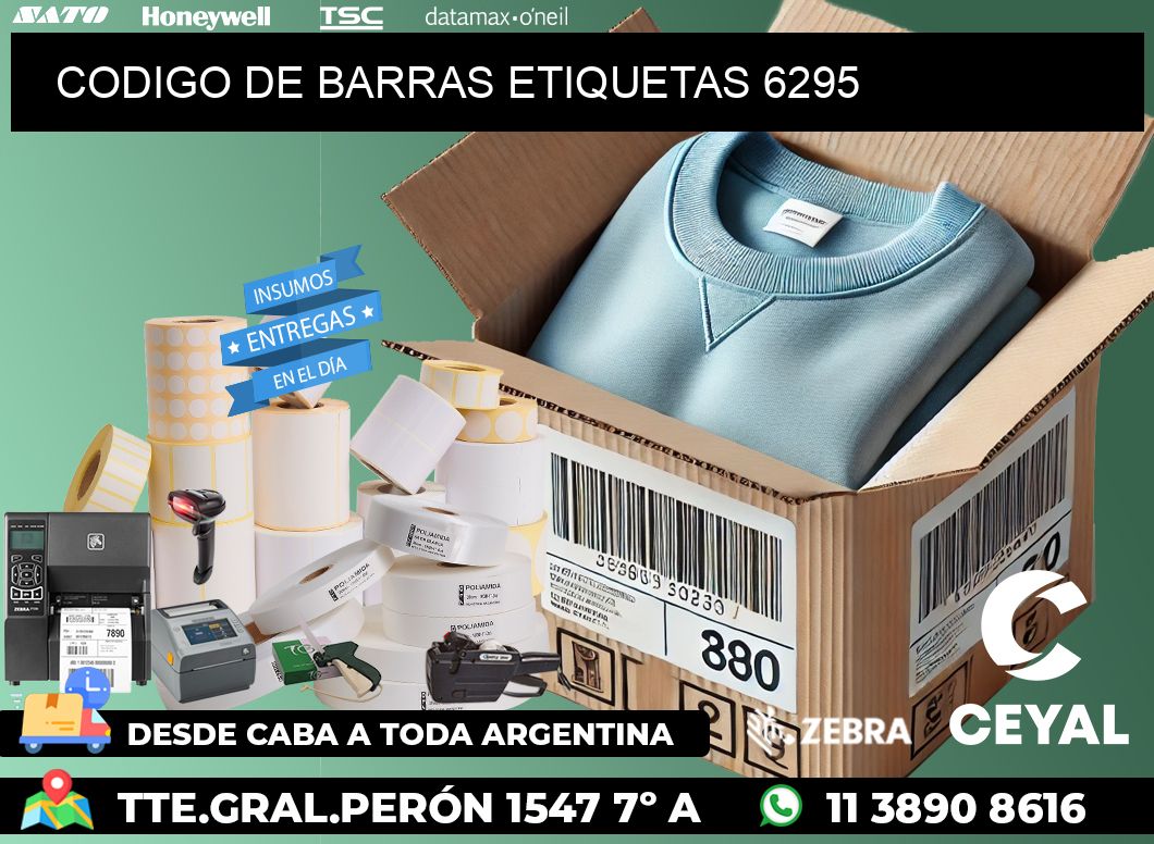 CODIGO DE BARRAS ETIQUETAS 6295