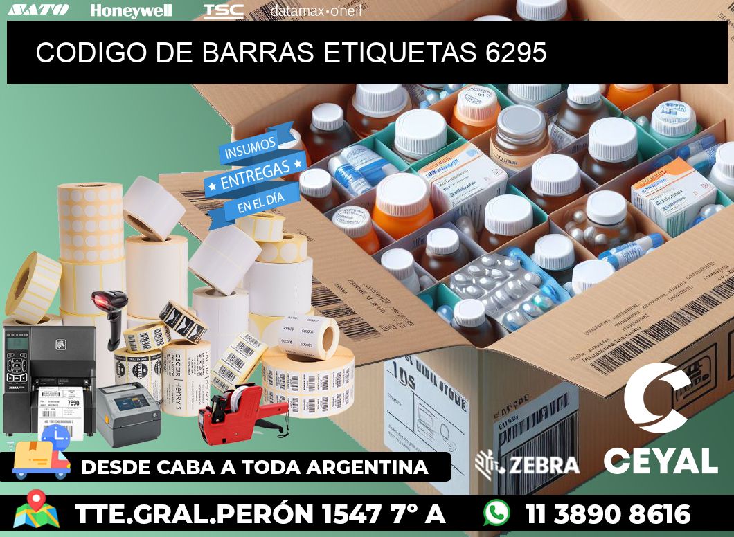 CODIGO DE BARRAS ETIQUETAS 6295