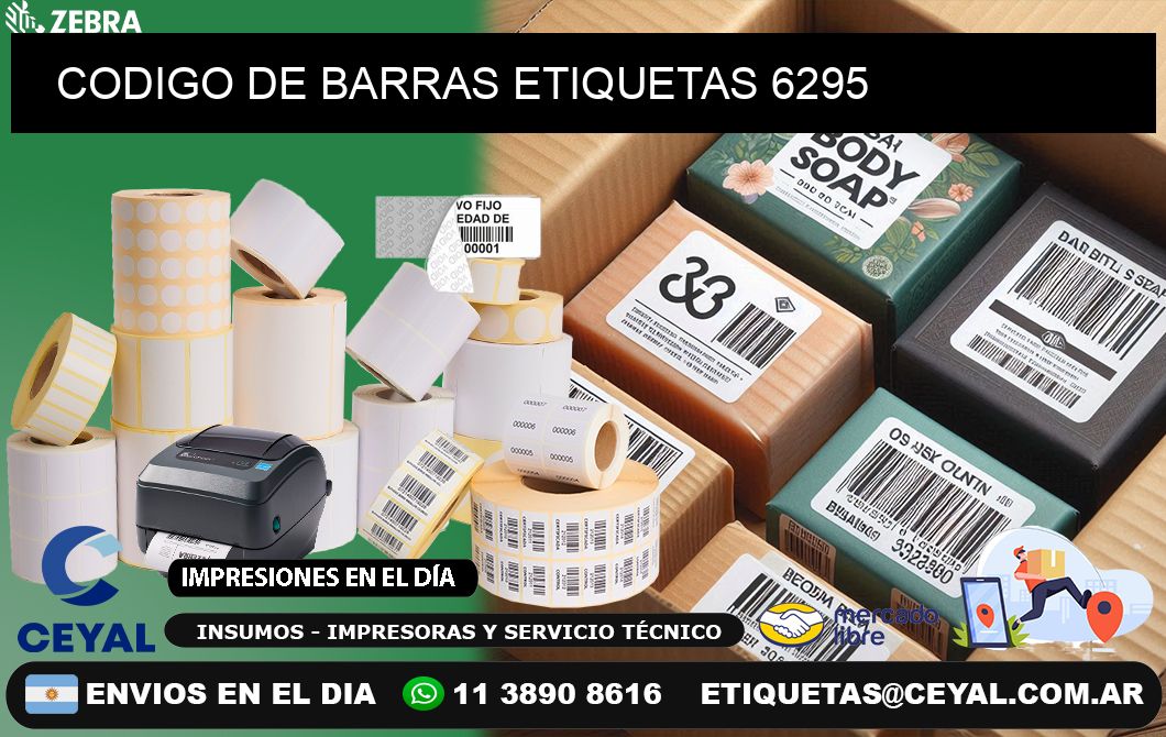 CODIGO DE BARRAS ETIQUETAS 6295