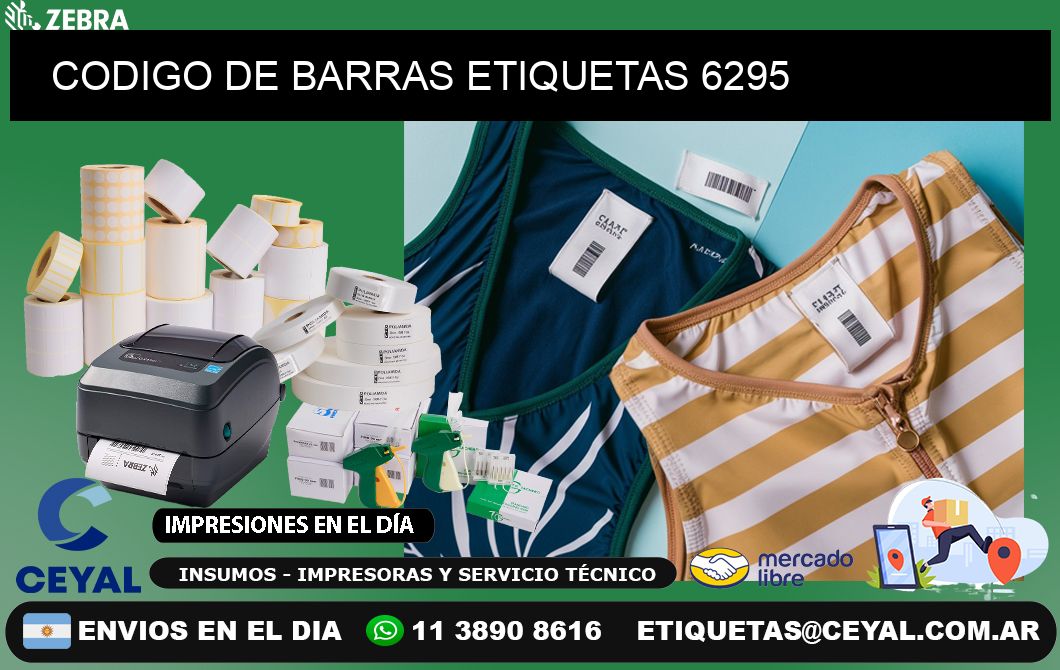 CODIGO DE BARRAS ETIQUETAS 6295