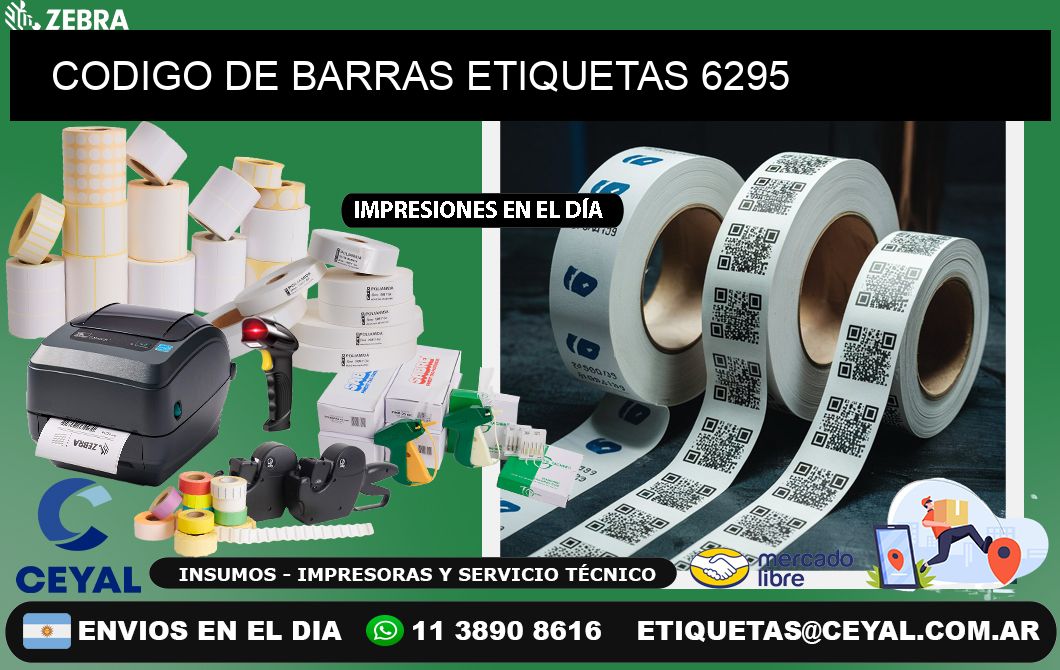 CODIGO DE BARRAS ETIQUETAS 6295
