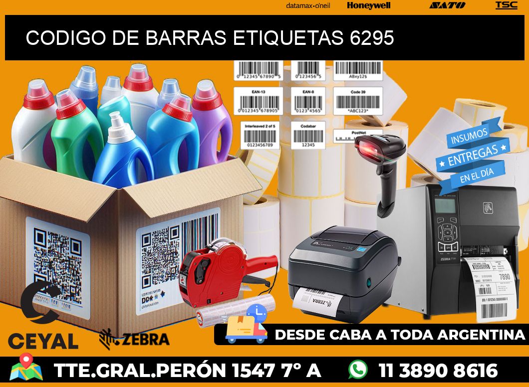 CODIGO DE BARRAS ETIQUETAS 6295