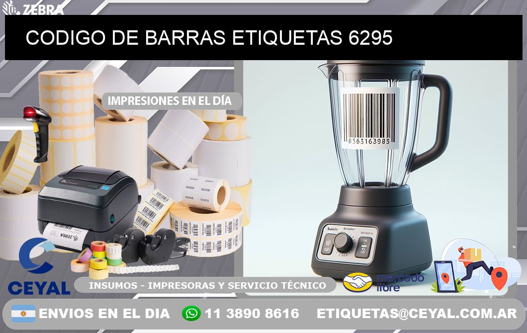 CODIGO DE BARRAS ETIQUETAS 6295