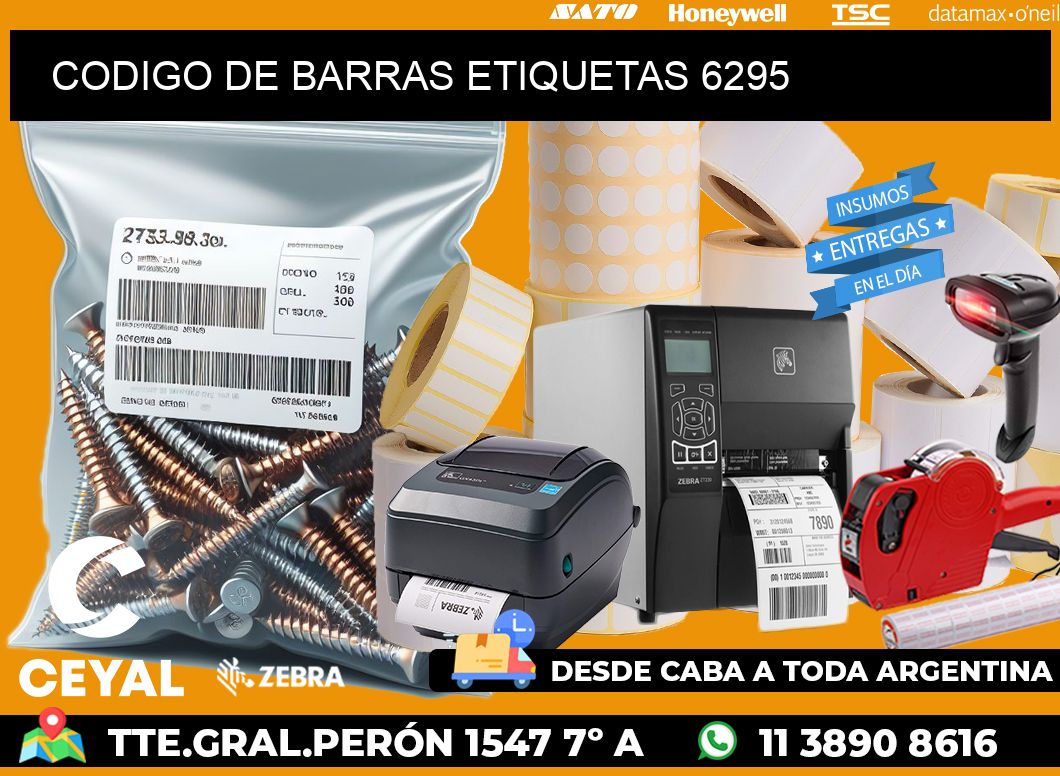 CODIGO DE BARRAS ETIQUETAS 6295