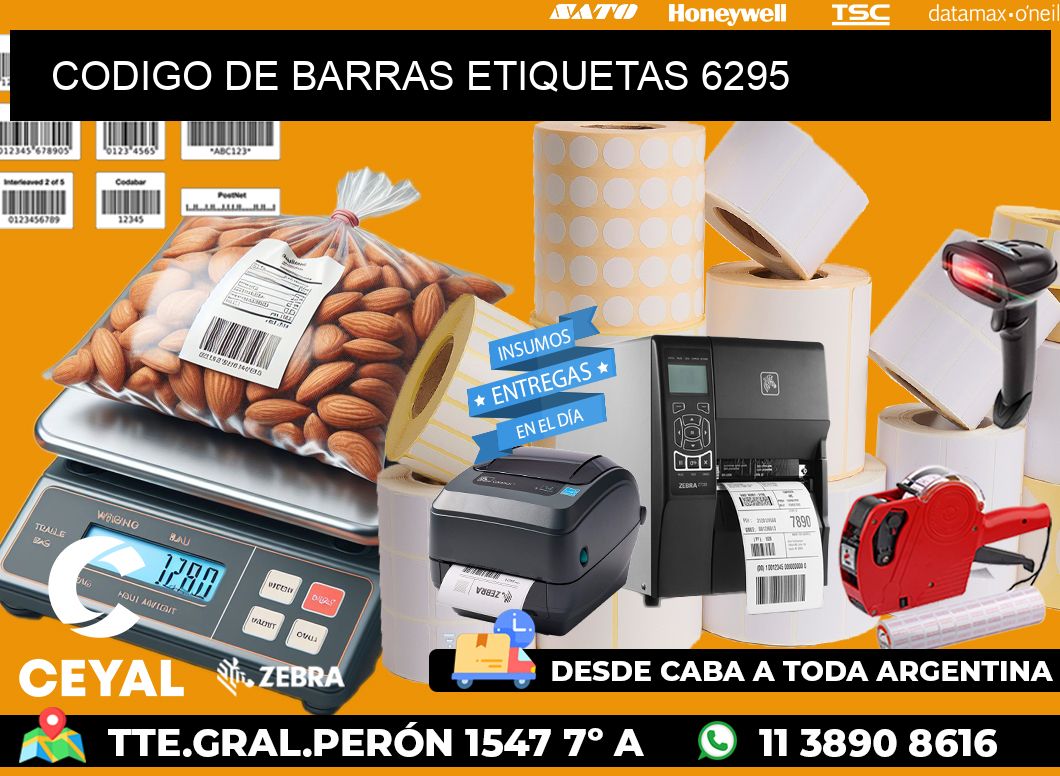 CODIGO DE BARRAS ETIQUETAS 6295