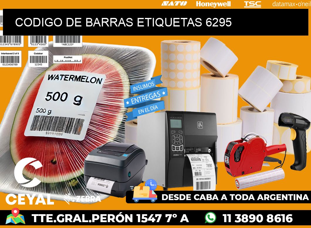 CODIGO DE BARRAS ETIQUETAS 6295
