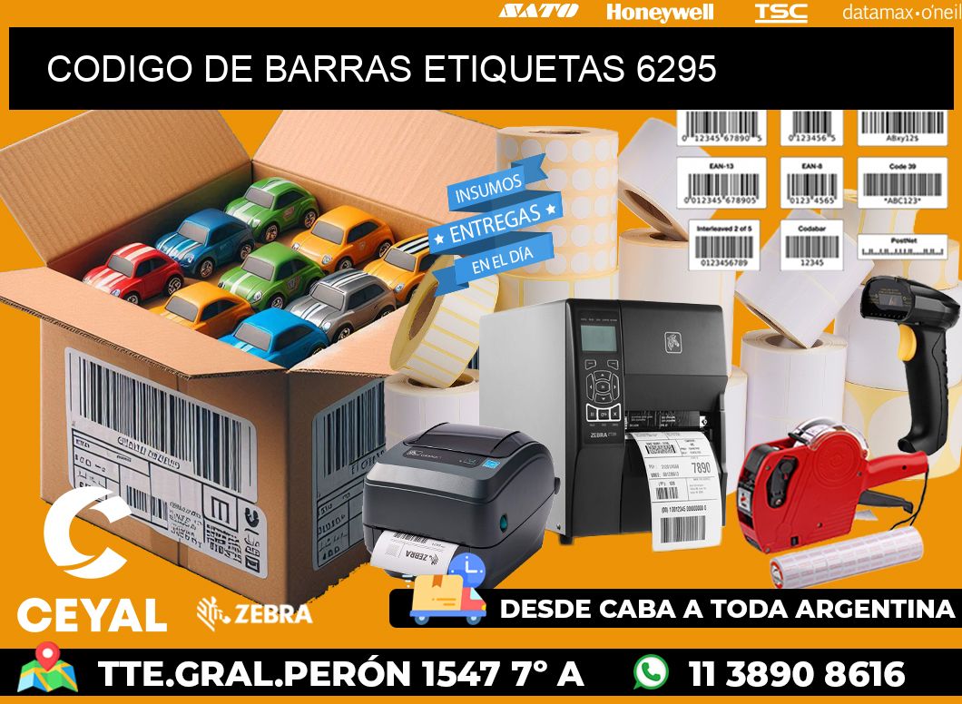 CODIGO DE BARRAS ETIQUETAS 6295