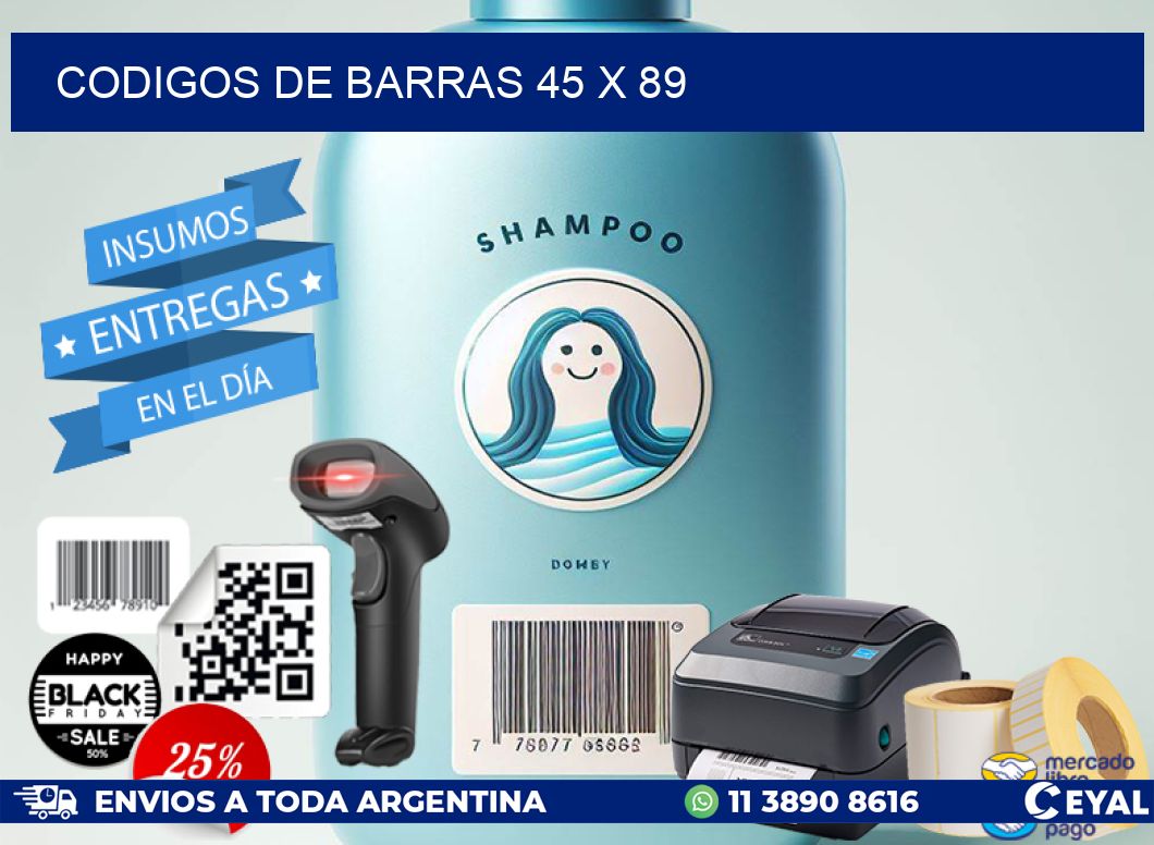 CODIGOS DE BARRAS 45 x 89