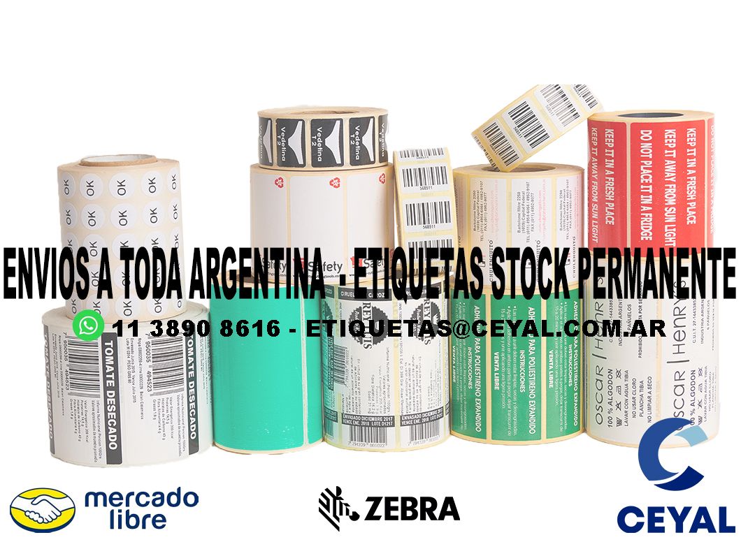 CODIGOS ETIQUETAS IMPRESAS  92 x 31
