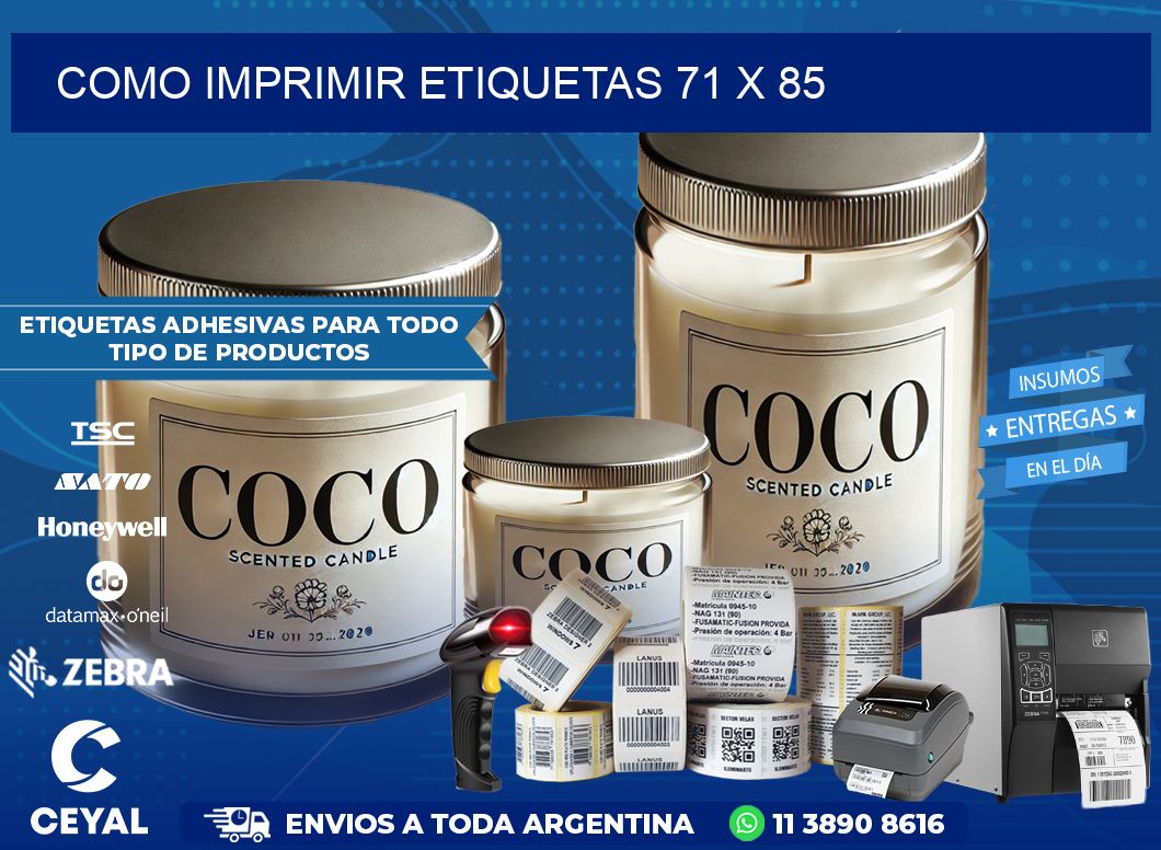 COMO IMPRIMIR ETIQUETAS 71 x 85