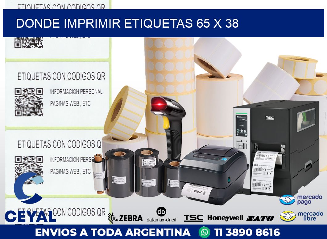 DONDE IMPRIMIR ETIQUETAS 65 x 38