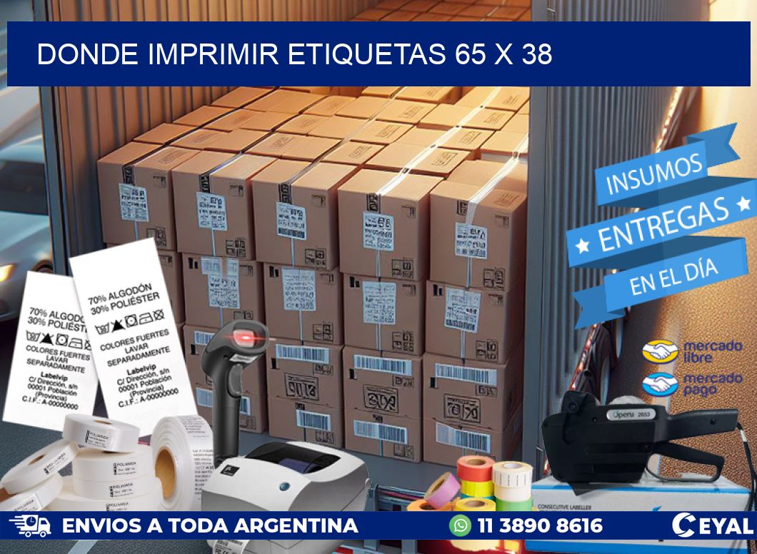 DONDE IMPRIMIR ETIQUETAS 65 x 38