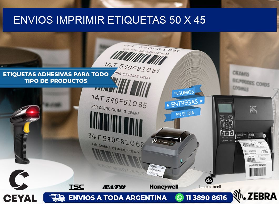 ENVIOS IMPRIMIR ETIQUETAS 50 x 45