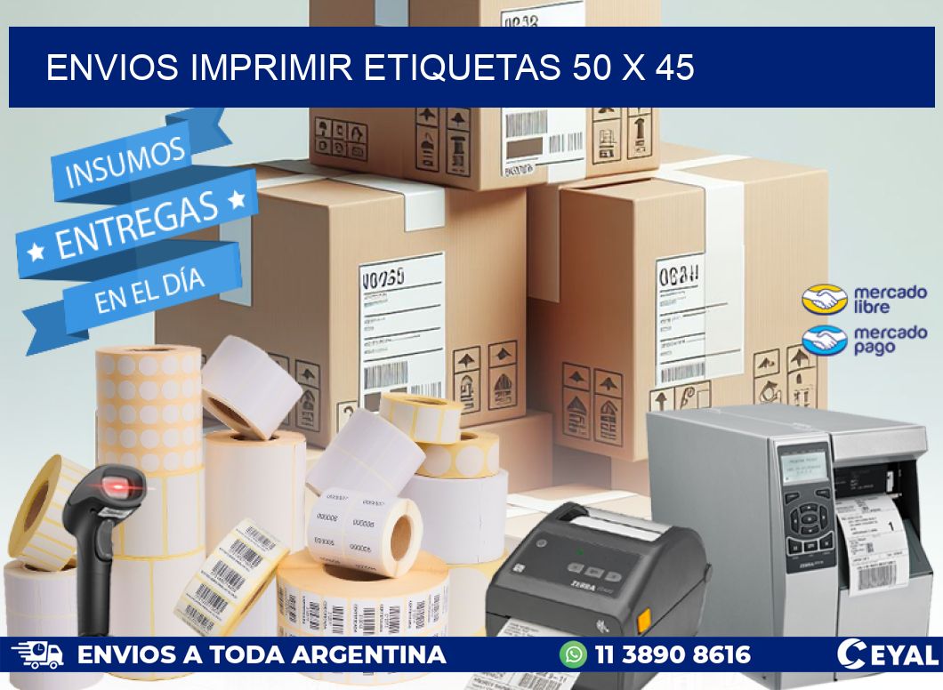 ENVIOS IMPRIMIR ETIQUETAS 50 x 45