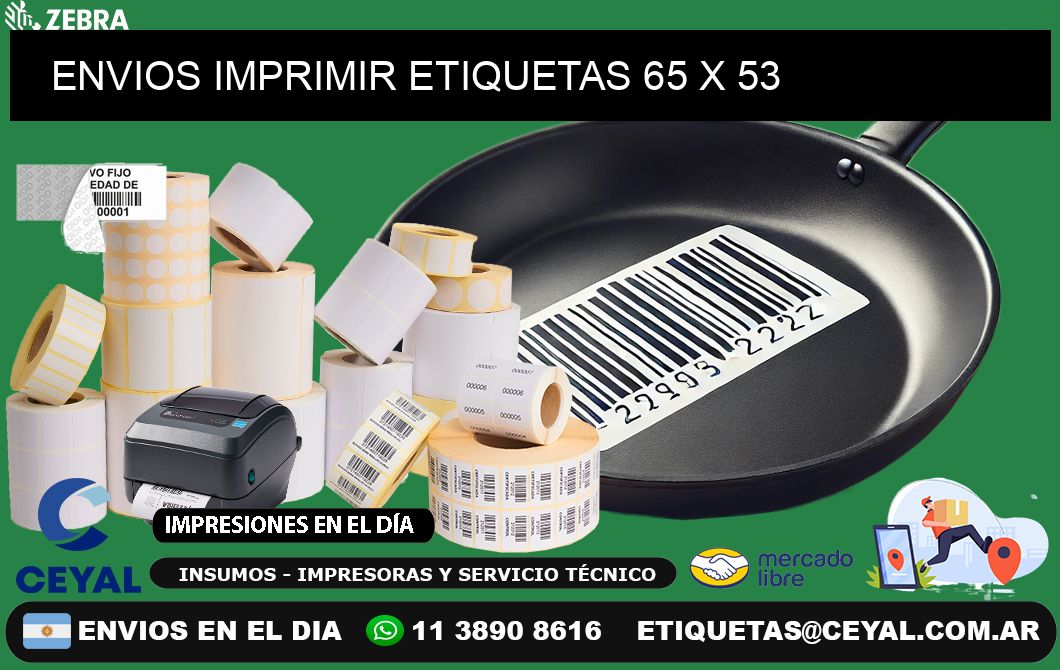 ENVIOS IMPRIMIR ETIQUETAS 65 x 53