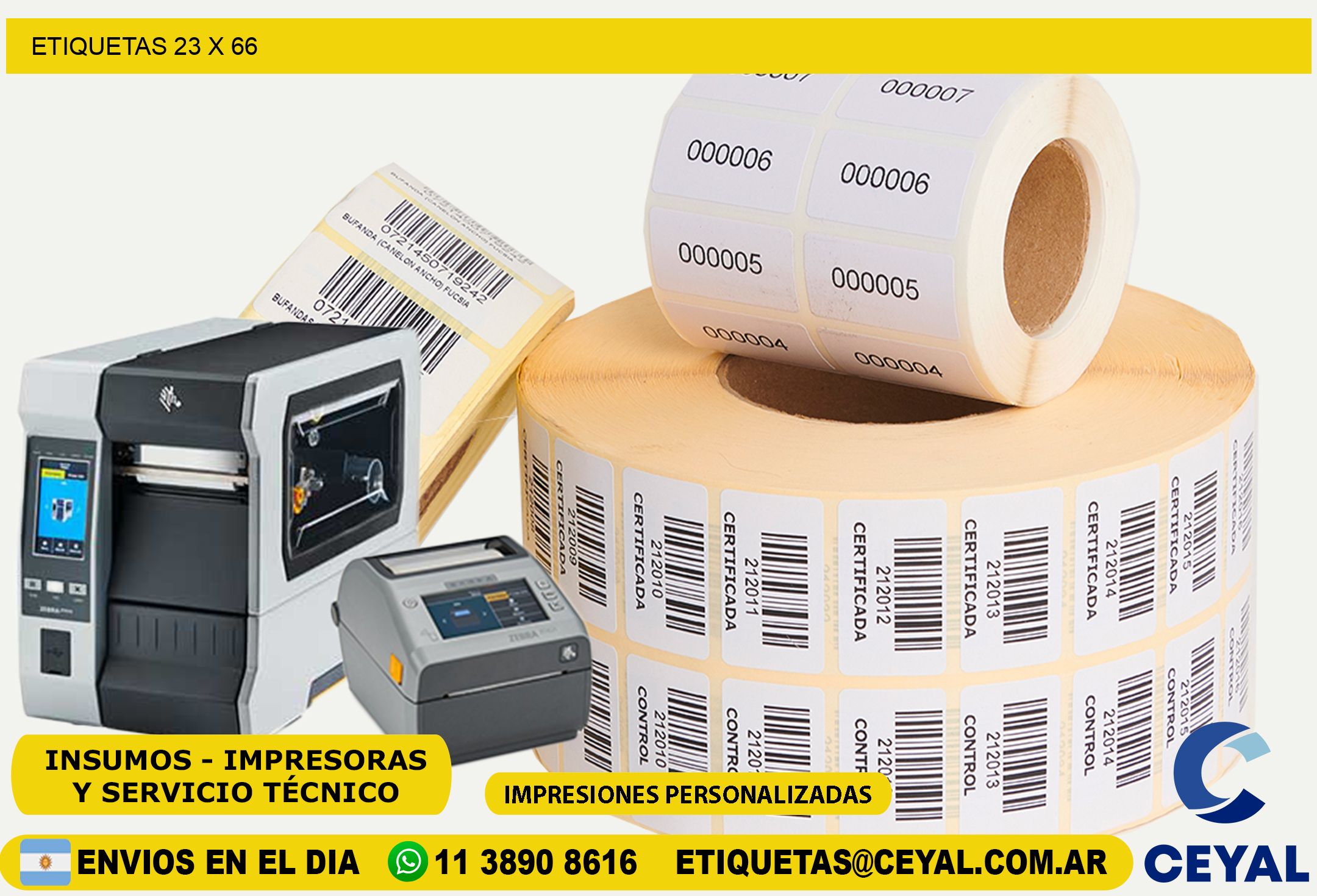 ETIQUETAS 23 x 66