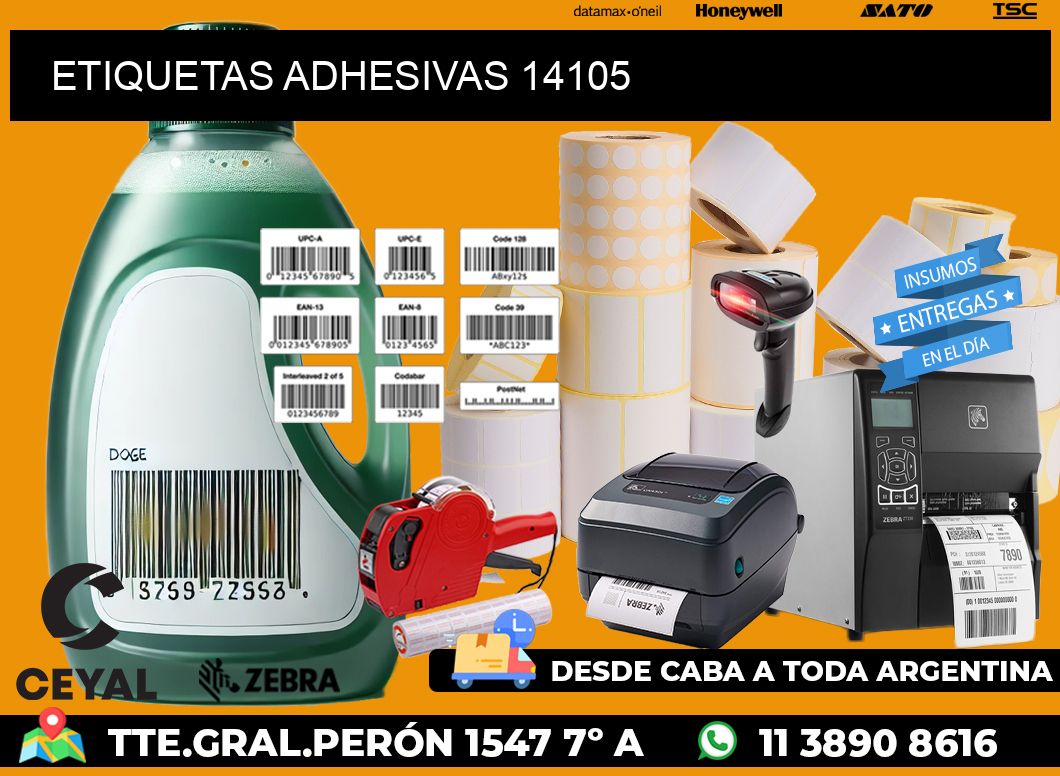 ETIQUETAS ADHESIVAS 14105
