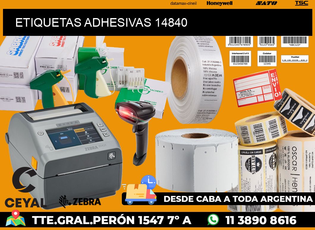 ETIQUETAS ADHESIVAS 14840
