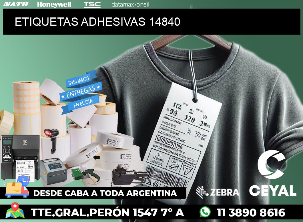 ETIQUETAS ADHESIVAS 14840