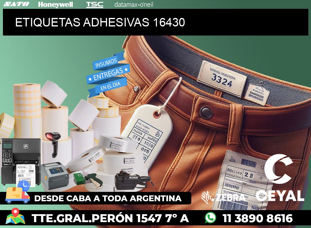 ETIQUETAS ADHESIVAS 16430