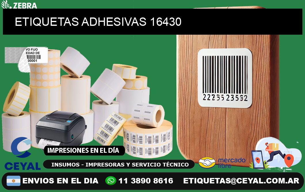 ETIQUETAS ADHESIVAS 16430