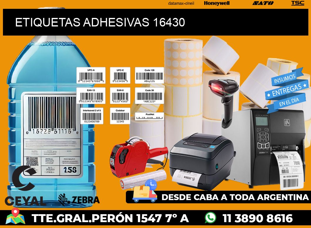 ETIQUETAS ADHESIVAS 16430