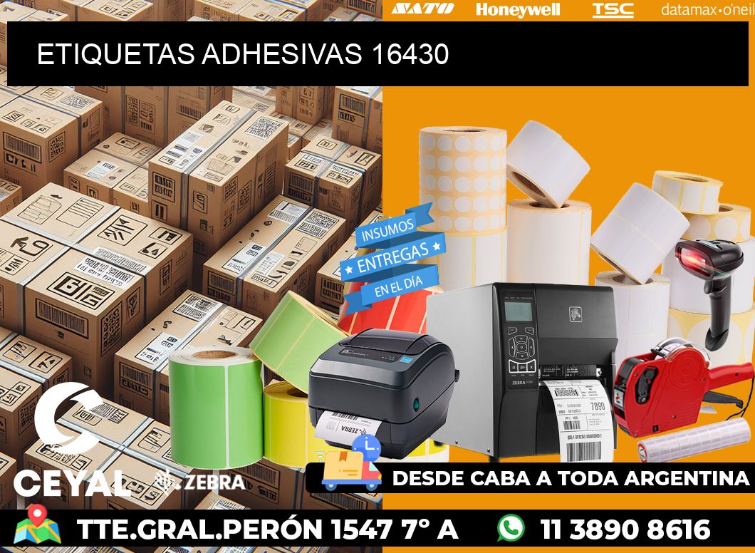ETIQUETAS ADHESIVAS 16430