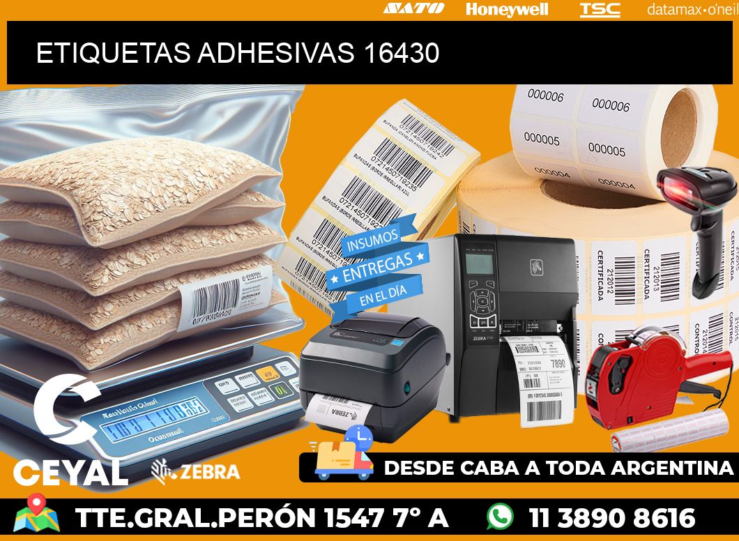 ETIQUETAS ADHESIVAS 16430