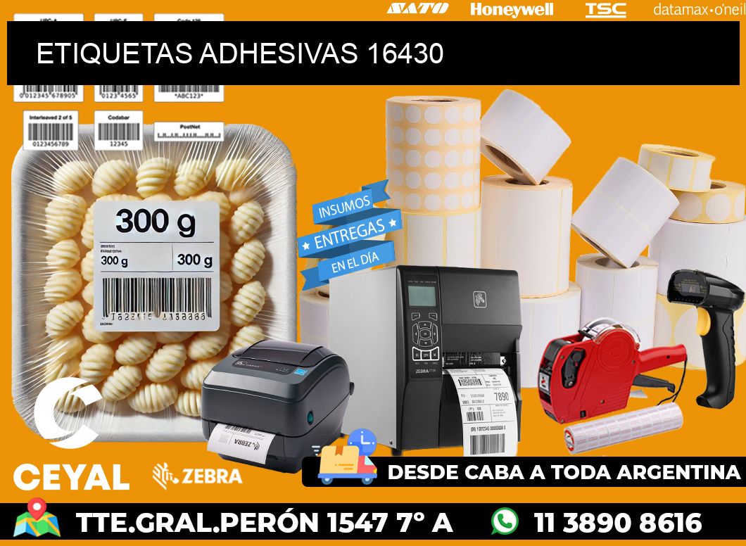 ETIQUETAS ADHESIVAS 16430