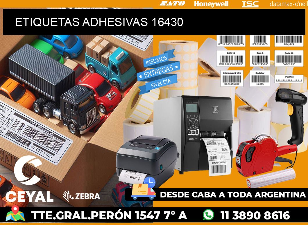 ETIQUETAS ADHESIVAS 16430