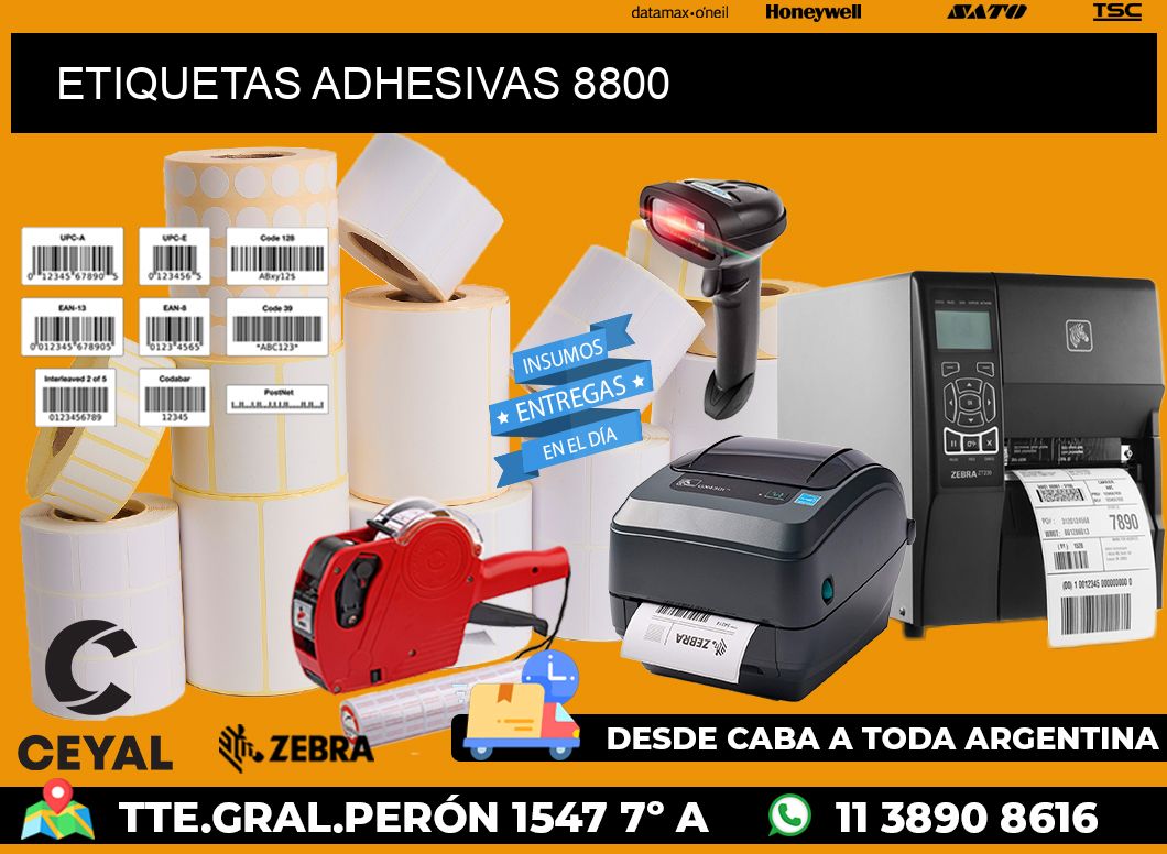 ETIQUETAS ADHESIVAS 8800