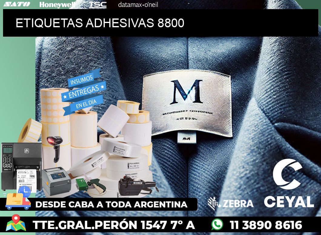 ETIQUETAS ADHESIVAS 8800