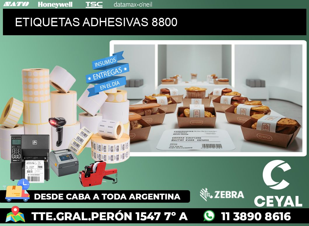 ETIQUETAS ADHESIVAS 8800