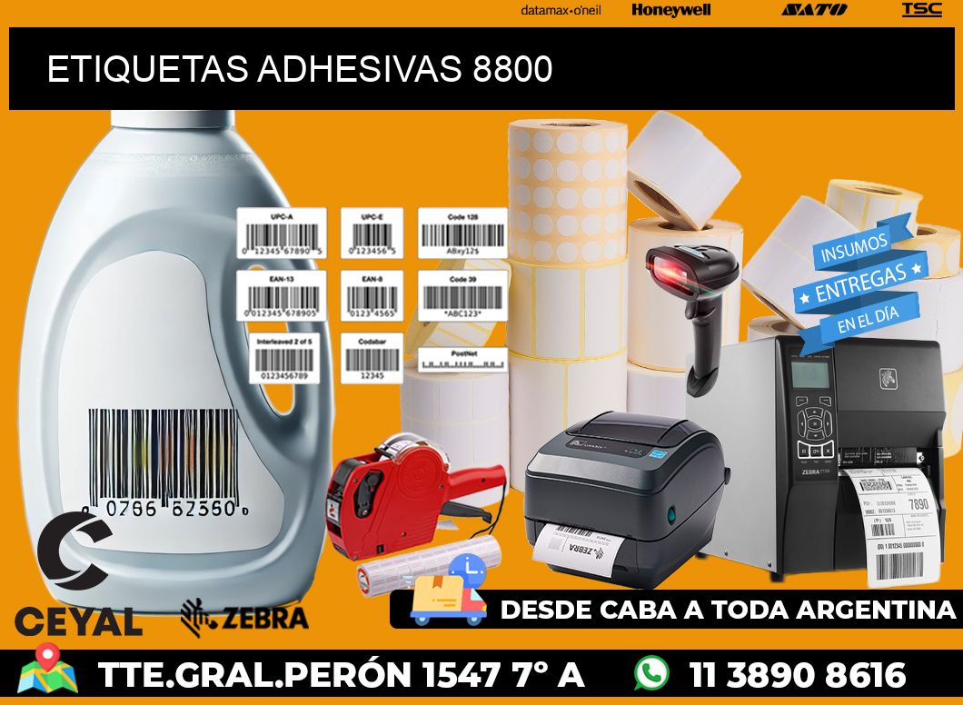 ETIQUETAS ADHESIVAS 8800