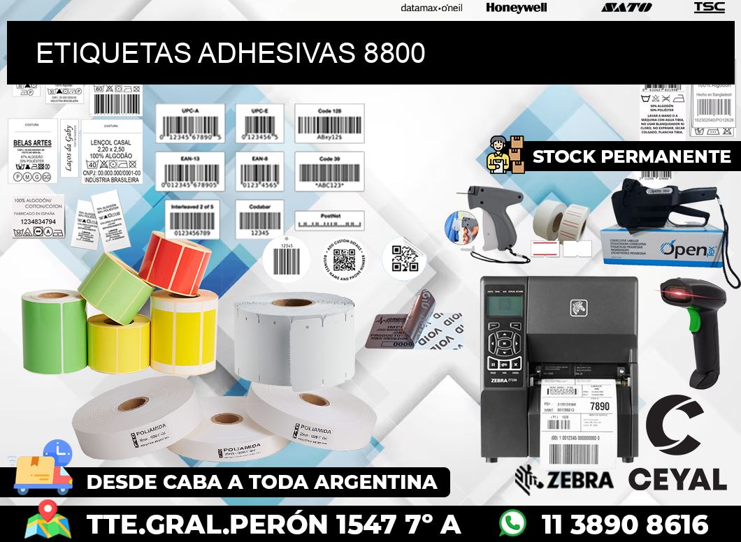 ETIQUETAS ADHESIVAS 8800