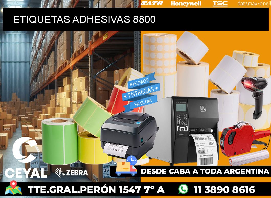 ETIQUETAS ADHESIVAS 8800