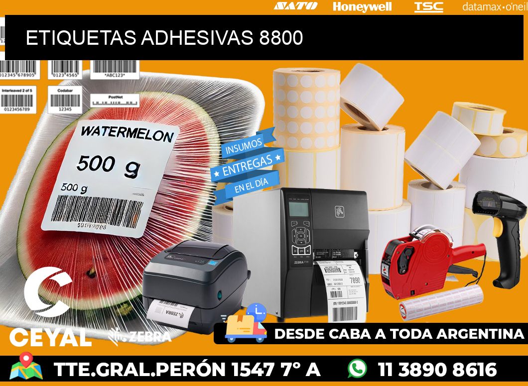 ETIQUETAS ADHESIVAS 8800