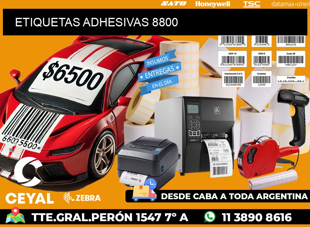 ETIQUETAS ADHESIVAS 8800