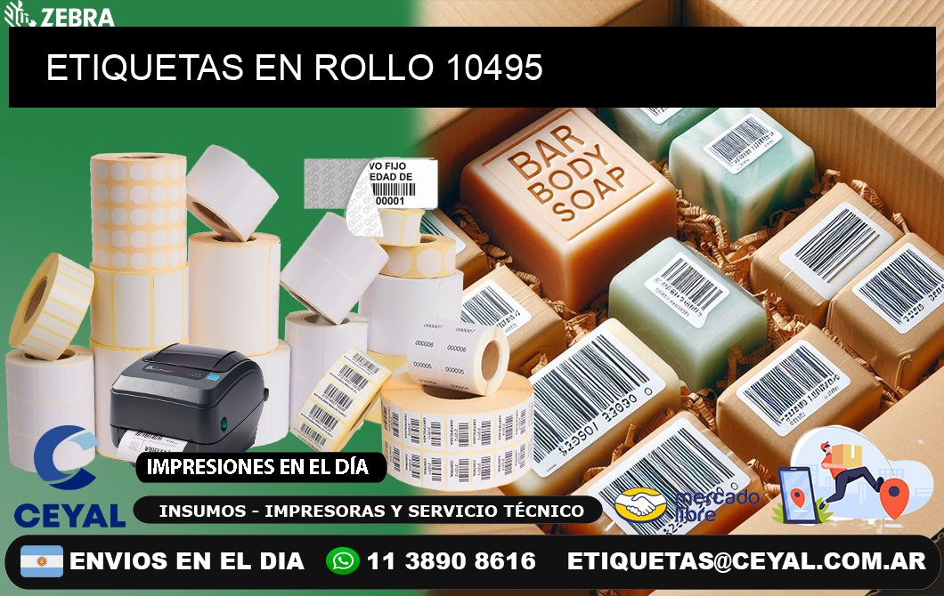 ETIQUETAS EN ROLLO 10495