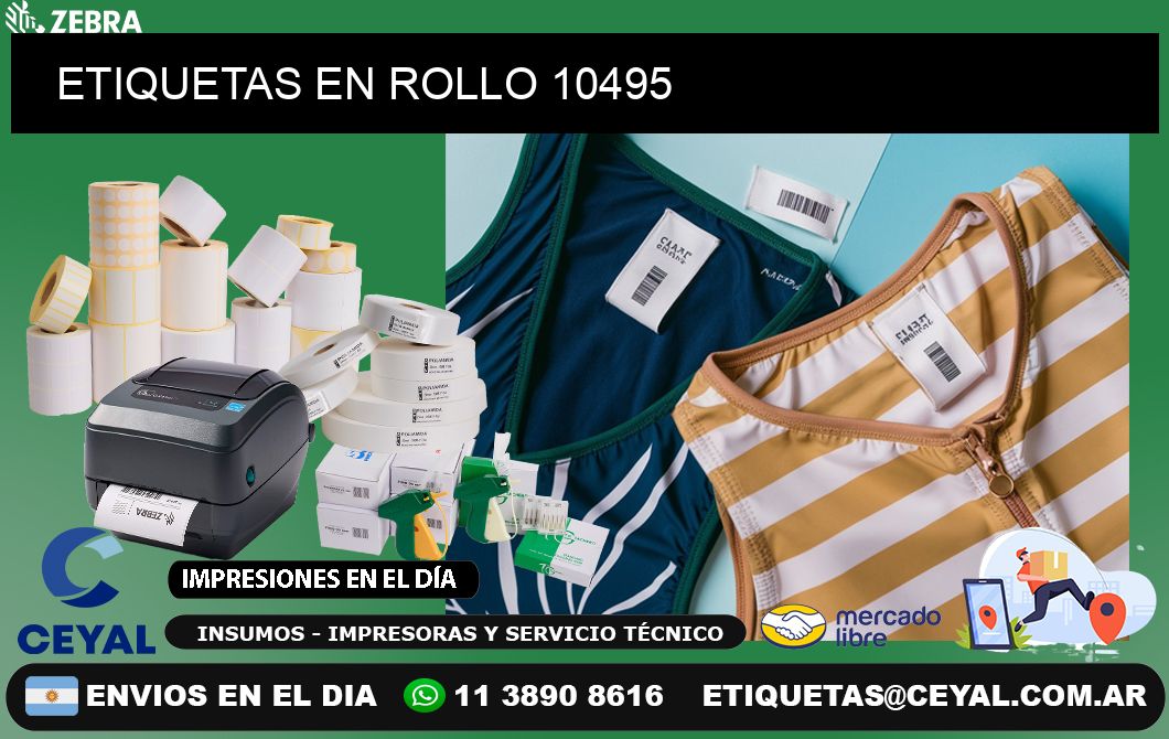 ETIQUETAS EN ROLLO 10495