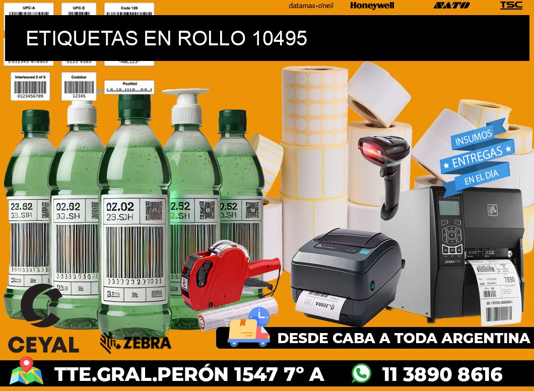 ETIQUETAS EN ROLLO 10495