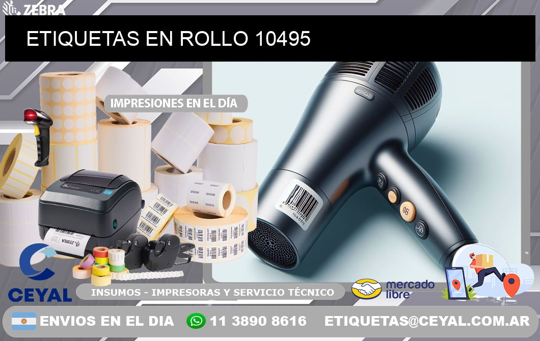 ETIQUETAS EN ROLLO 10495
