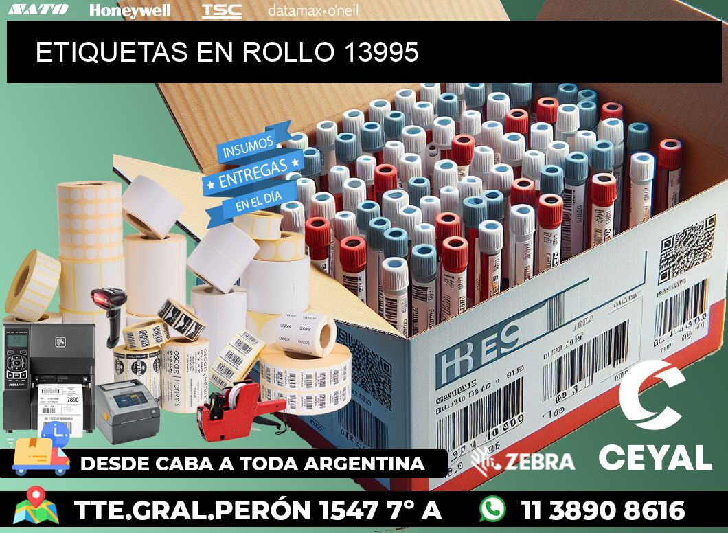 ETIQUETAS EN ROLLO 13995