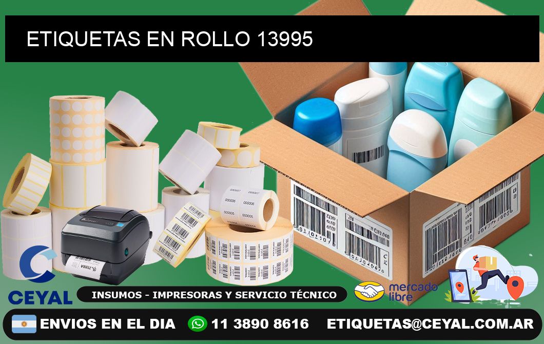 ETIQUETAS EN ROLLO 13995