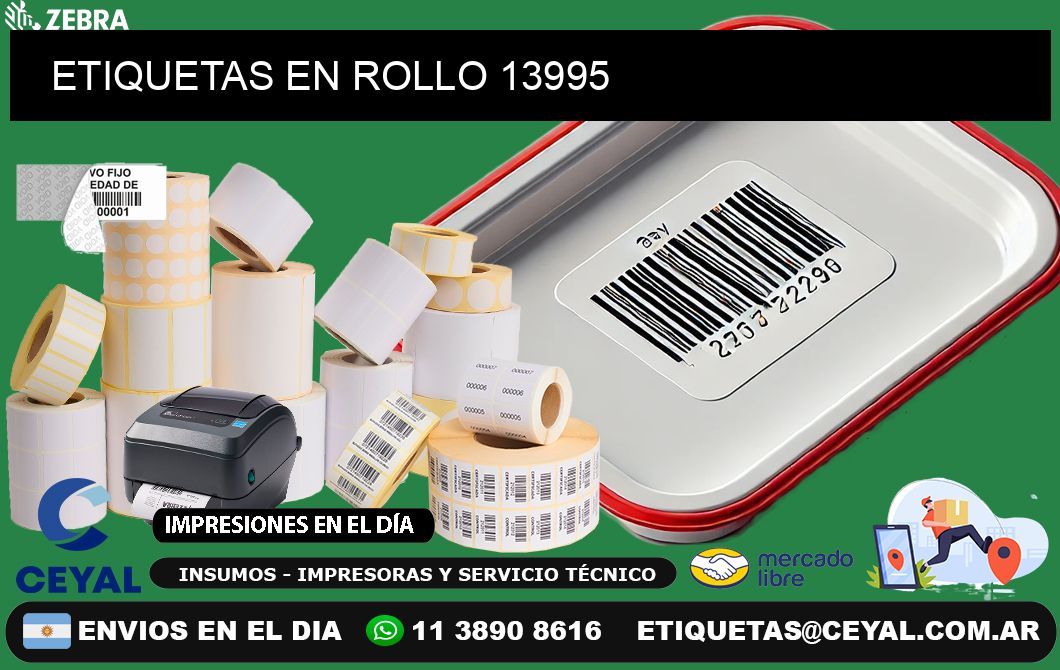 ETIQUETAS EN ROLLO 13995